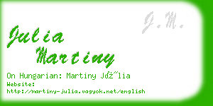 julia martiny business card